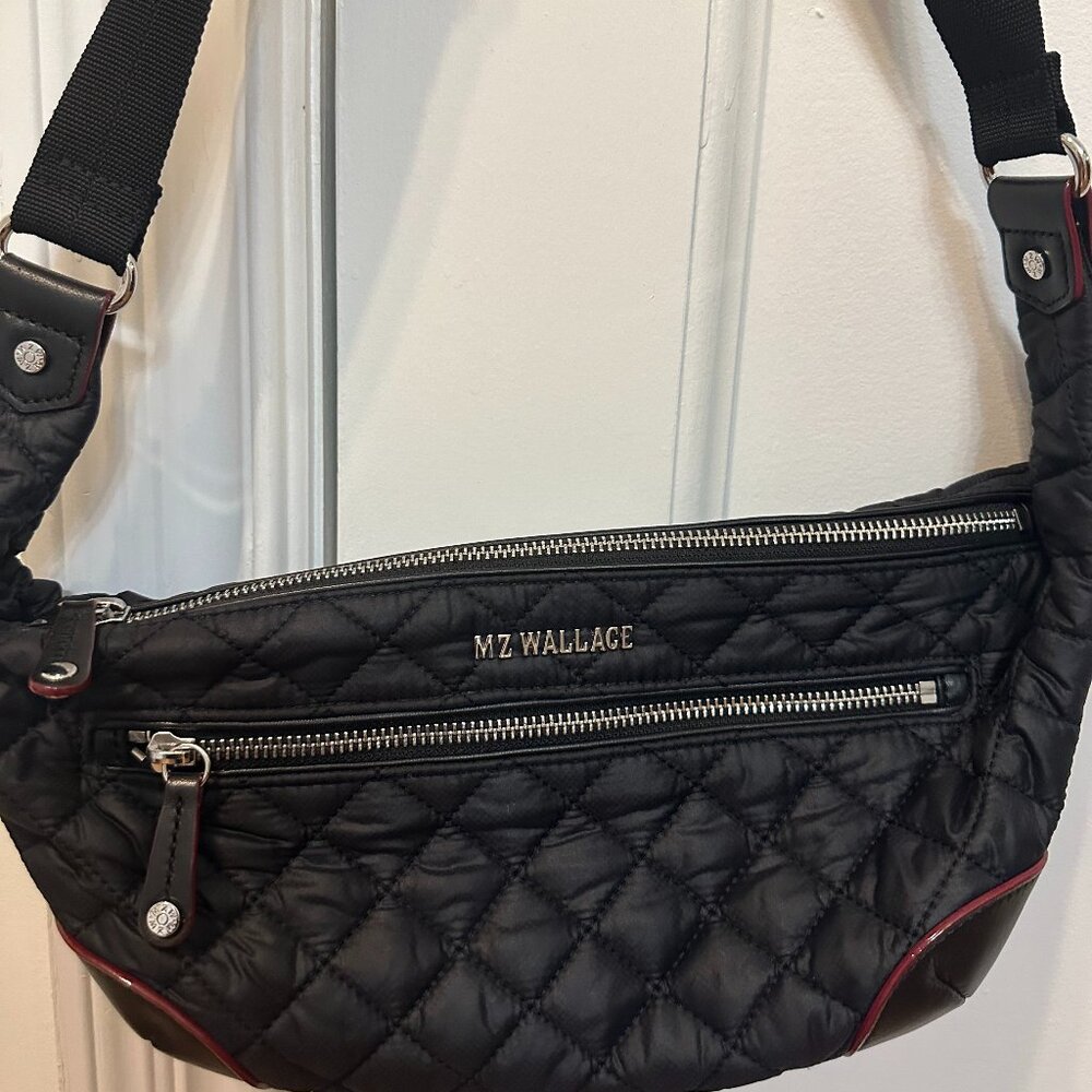 MZ WALLACE BLACK CROSBY BELT BAG(VERY GOOD CONDITION)